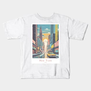 Sunset Drive in New York Kids T-Shirt